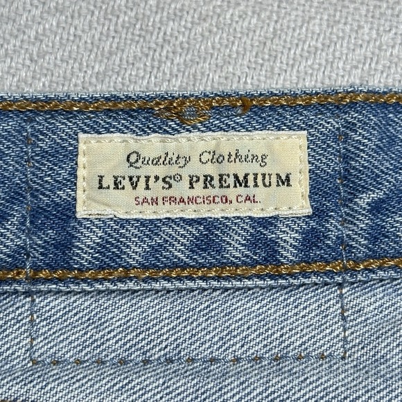 Levi's 501 Premium Jeans Womens 27x32 Distressed Repaired Button Fly Classic - Picture 6 of 16